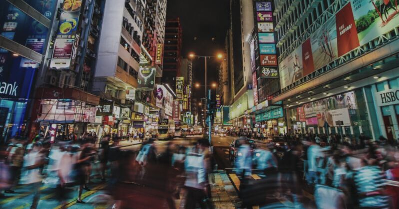 Rouler dans la cité du monde en Asie : Hong Kong