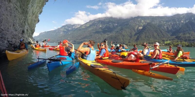 Kayaking adventures on Swiss Lakes