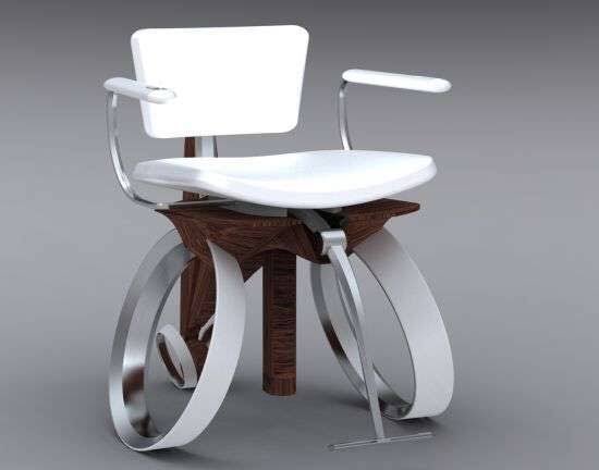 Motorised wheelchair looking like a furniture.