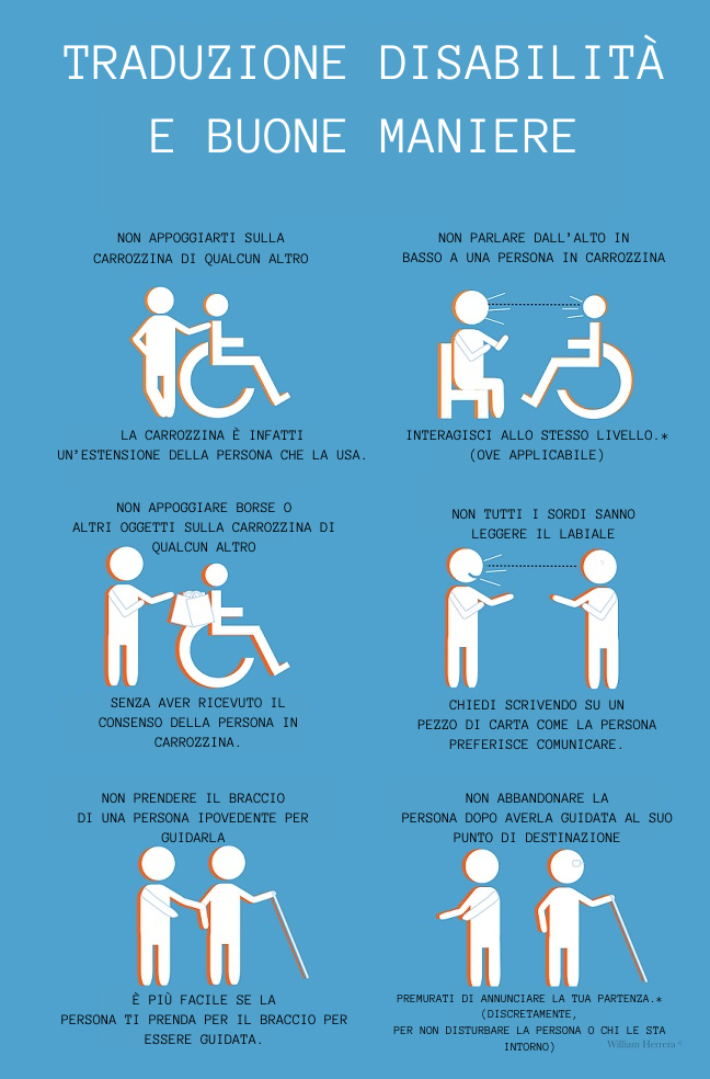 traduzione disabilità e buone maniere