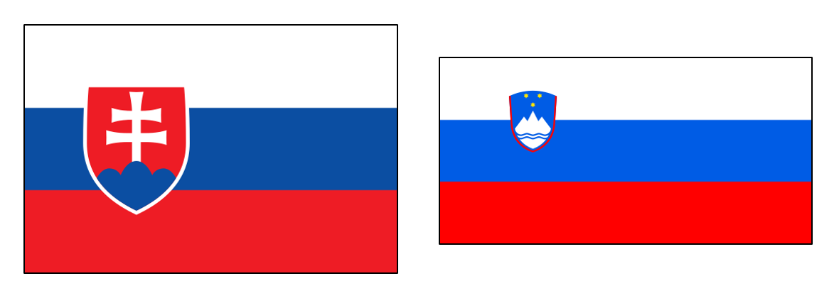 flaggen der slowakei und sloweniens