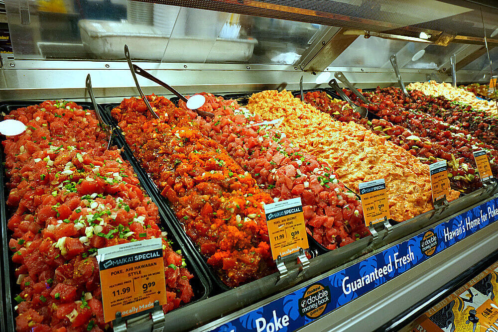 poke sortiment im foodland supermarkt